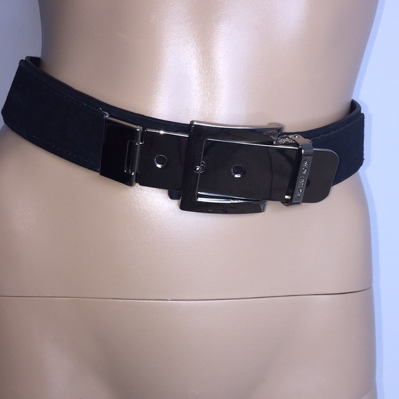 Micheal Kors silver tone suede belt medium main image 8